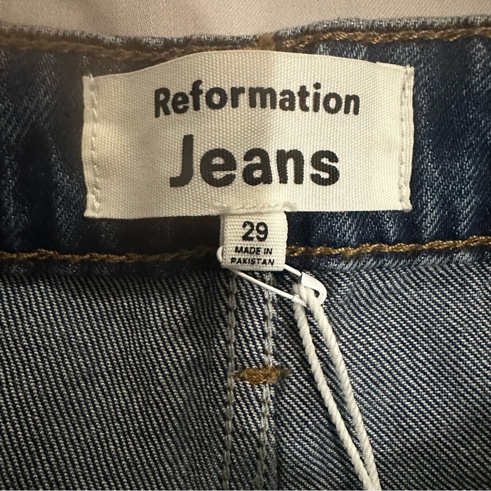 NWT/Reformation Liza Ultra High Rise Straight Cropped Jeans/Size: 29 - Picture 9 of 16